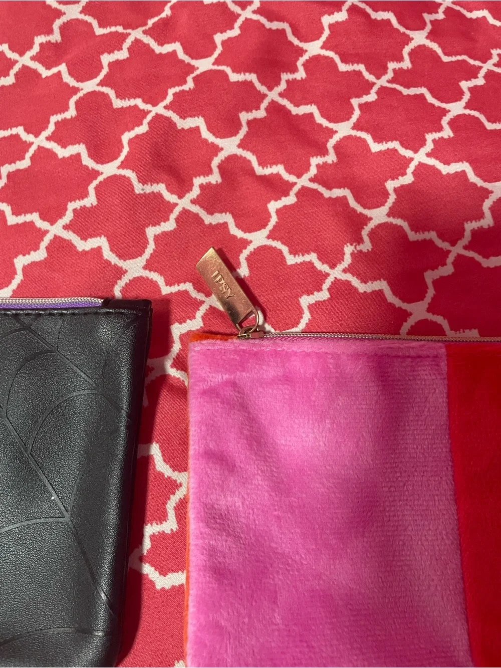 ipsy Pink, Red, Purple, Black, Blue & Yellow Assorted Cosmetic Pouches